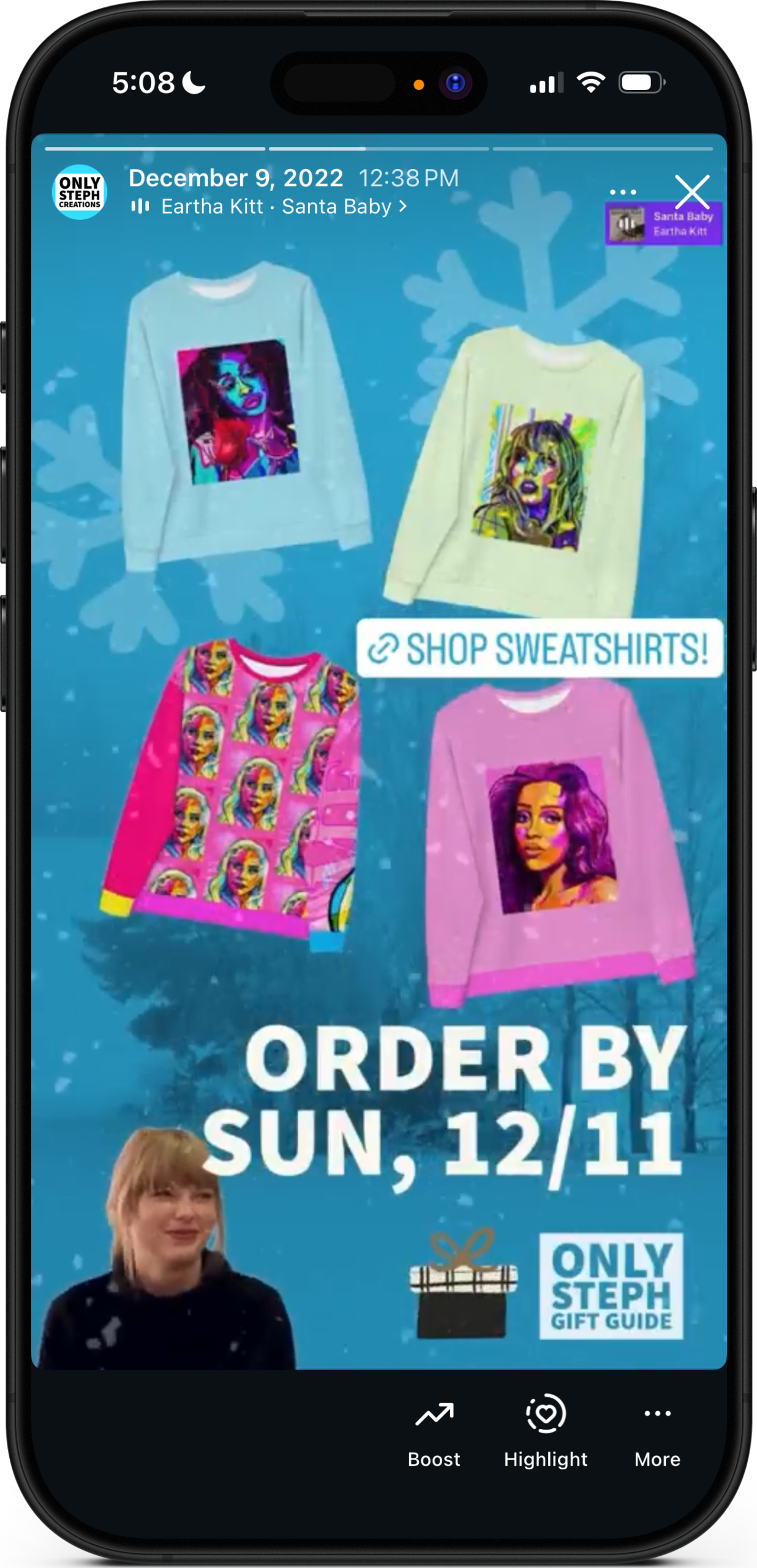 sweatshirt ad phone mockup